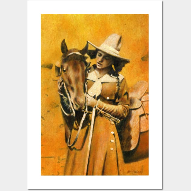 Vintage Cowgirl Wall Art by mictomart